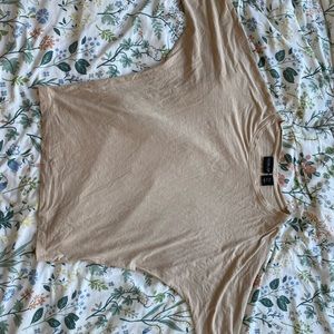 Rachel Zoe Batwing 3/4 sleeve top in tan (size medium)